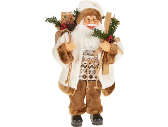 Stehender Deko Weihnachtsmann mit Sack, 30 x 20 x 60 cm