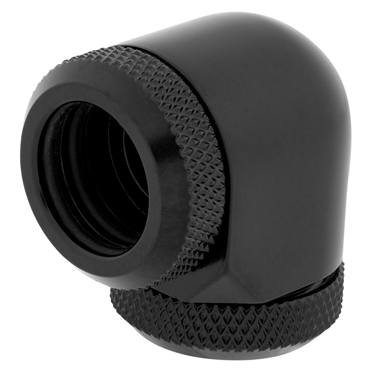Corsair Hydro X Series XF Hardline 90ø 14mm OD Fittings Twin Pack, schwarz