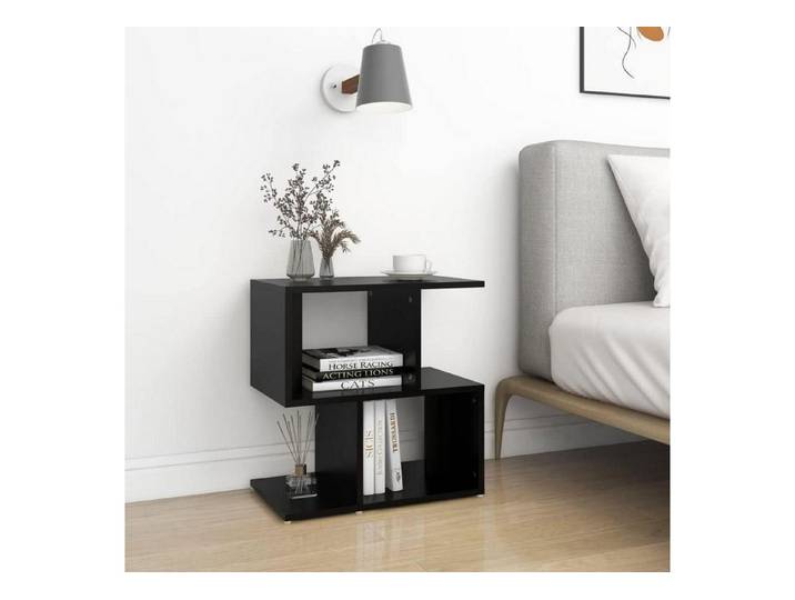 LuxusKollektion Nachttisch Nachttisch Schwarz 50x30x51.5cm offene Fächer (1-St)
