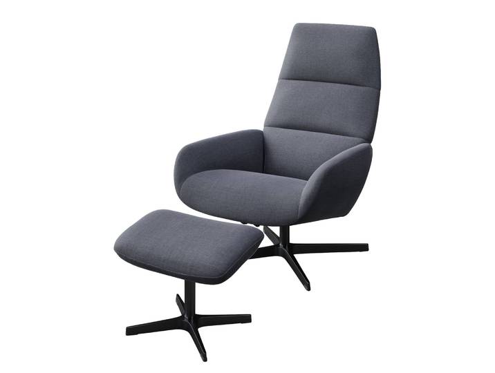 Relaxsessel Turami Blau/Blaugrau Flachgewebe 71 x 110 x 80cm