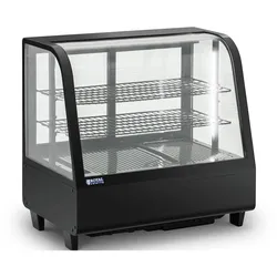 Royal Catering Kühlvitrine - 100 L -  - 3 Ebenen - schwarz