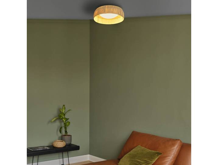 OSRAM LED Deckenleuchte Decor Bamboo Paper, braun / rost, für Wohn- / Esszimmer, Bambus, Landhaus / Rustikal