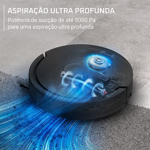 Rowenta Aspirador Robot com Mopa  RR8985E0 X-Plorer Serie 375+  120 min  Preto