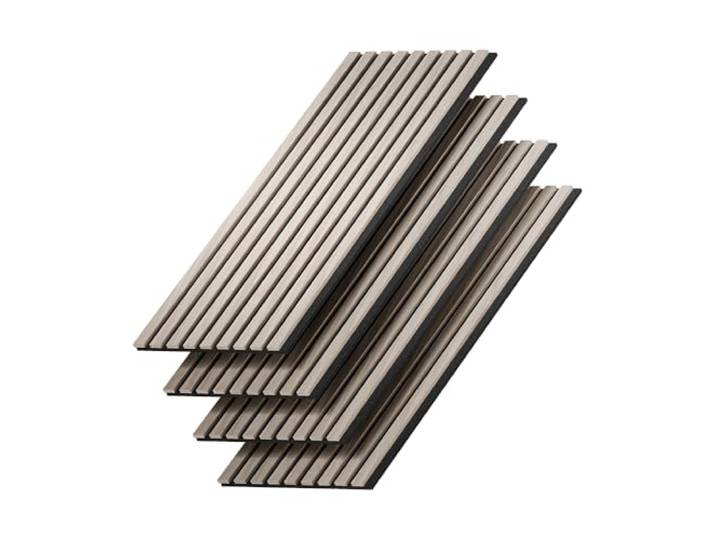 Vicco Akustikpaneele Sonoa, Braun, 120 x 40 cm 4 Stück, zur Wandmontage zur Verbesserung der Raumakustik