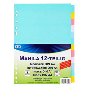 TSI Register 64512, A4, blanko, Karton, 12-teilig, vollfarbig