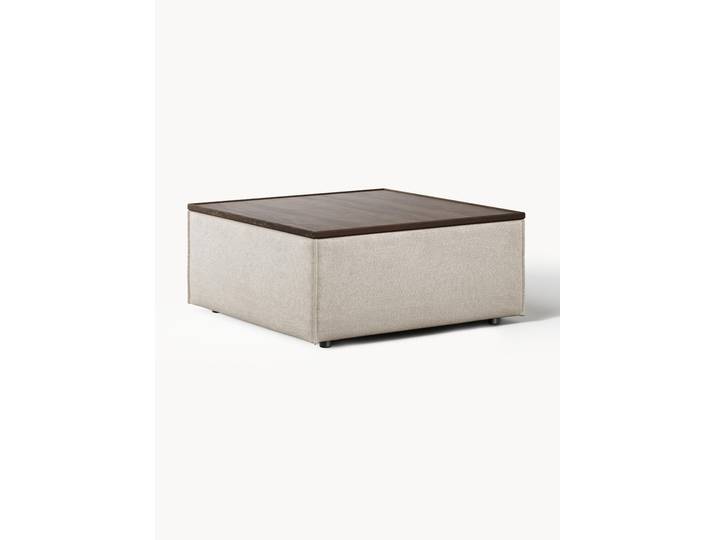 Sofa-Hocker Lennon aus Leinen-Mix mit Stauraum