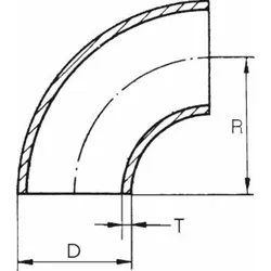 Stahlrohrbogen 90° 139,7 mm Außendurchmesser DIN 2605-1