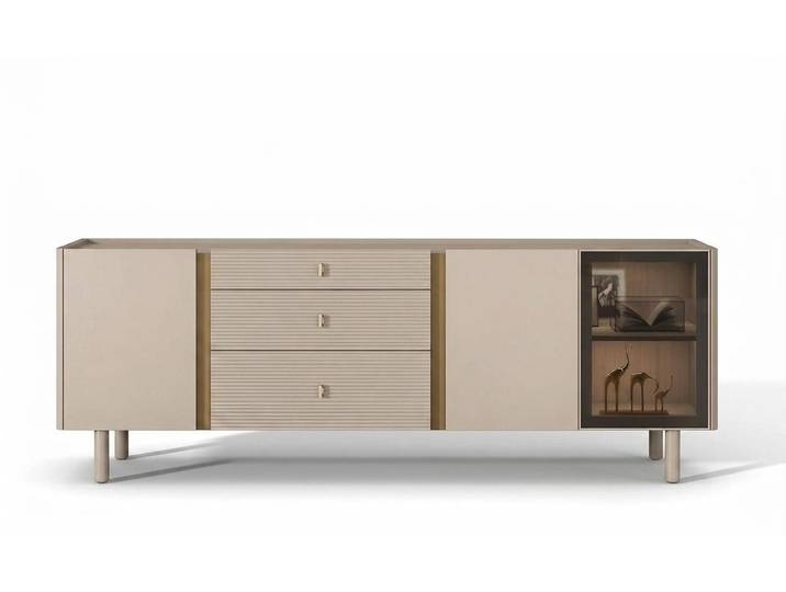 Xlmoebel Sideboard Modernes Beiges Sideboard Holz Wohnzimmer Schrank Vitrine Luxus