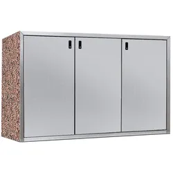 Paul Wolff Mülltonnenbox SILENT 123-Granit Mixed-Weißaluminium-Edelstahl
