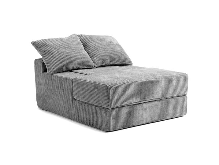 2-in-1 Slaapbank Opklapbare Bodembedbank van Koraalfleece met Slaapfunctie Boneless Slaapbank