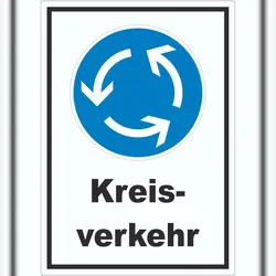 HB-Druck Aufkleber Kreisverkehr A4 (210x297mm)