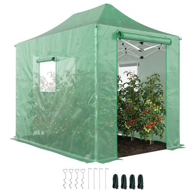 Outsunny-Pop Up Gewächshaus-295L x 200B x 270H cm-Grün