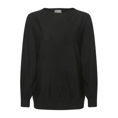 Strickpullover CULTURE "Damen Strickpullover CUannemarie", Damen, Gr. M, schwarz, Obermaterial: 82% Viskose CV. 18% Elasthan EL., Pullover Strickpullover