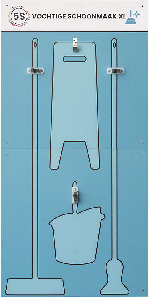 Schattenwand XL-Reinigungsstation, BxH 750 x 1500 mm, niederländisch Paperflow