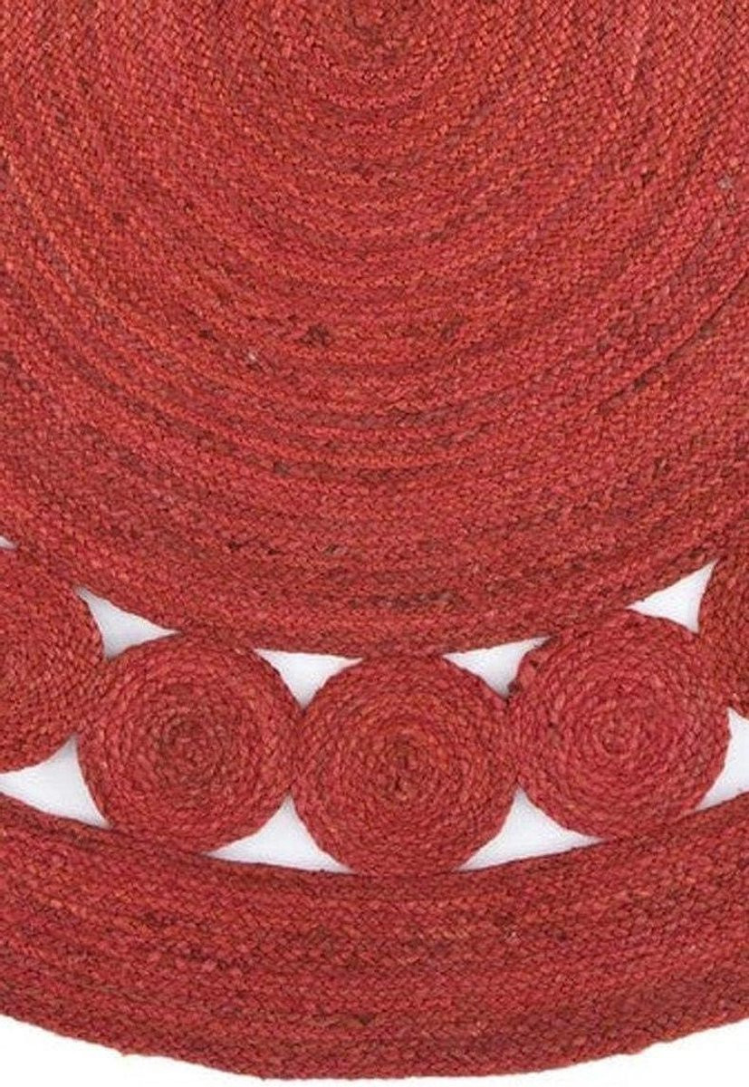 Rond Jute Vloerkleed - Handgeweven - Landelijke Stijl