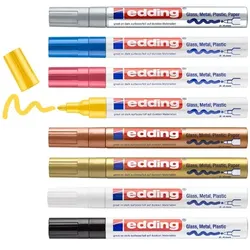 Edding 8er-Set Glanzlackmarker »750« grau