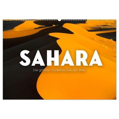 Sahara - Die größte Trockenwüste der Welt. (Wandkalender 2026 DIN A2 quer), CALVENDO Monatskalender