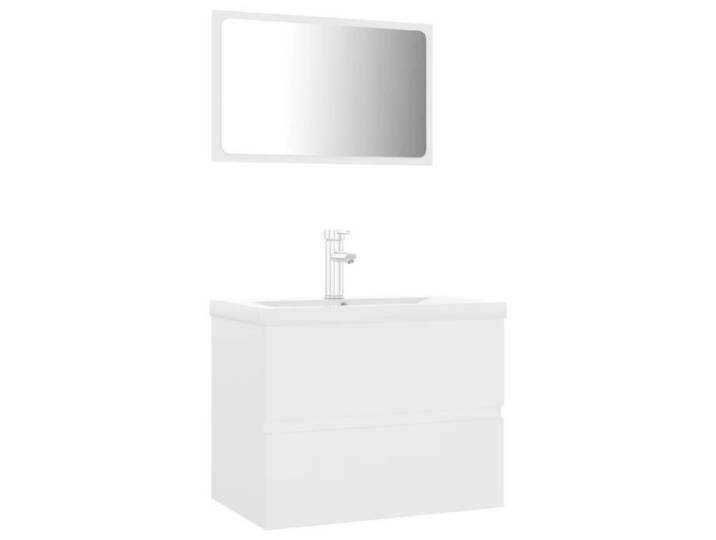 Luxueux - Ensemble de meubles de salle de bain Blanc Aggloméré FR3858