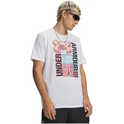Under Armour, Herren, Sportshirt, Logo Collage (M), Weiss