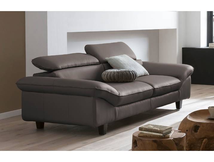 2-Sitzer HOME AFFAIRE Pilot , braun (cacao), B:202cm T:108cm, Sofas, 2-Sitzer, Big-Sofa mit Kopfteilverstellung