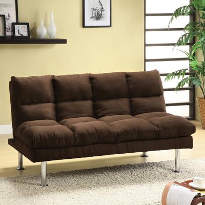 Furniture of America Neyric Modern Biscuit Tufted Fabric Futon Sofa Bed