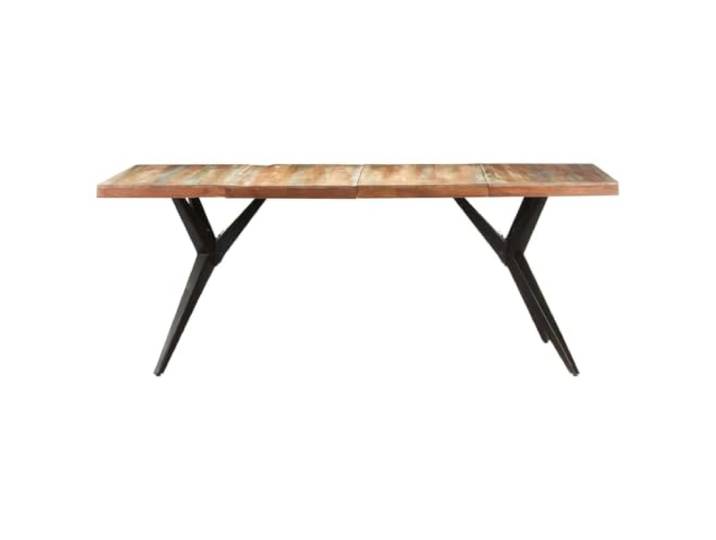 GPUTYGHN Esstisch 200x90x76 cm Altholz Massiv Massives Altholz, pulverbeschichtete Stahlbeine, Stahlkreuzrahmen, Küche und Esszimmer