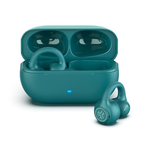 JLab Flex Open Ear Koptelefoon - Draadloze Bluetooth In-ear Oordopjes - Petrol/Blauw/Turquoise