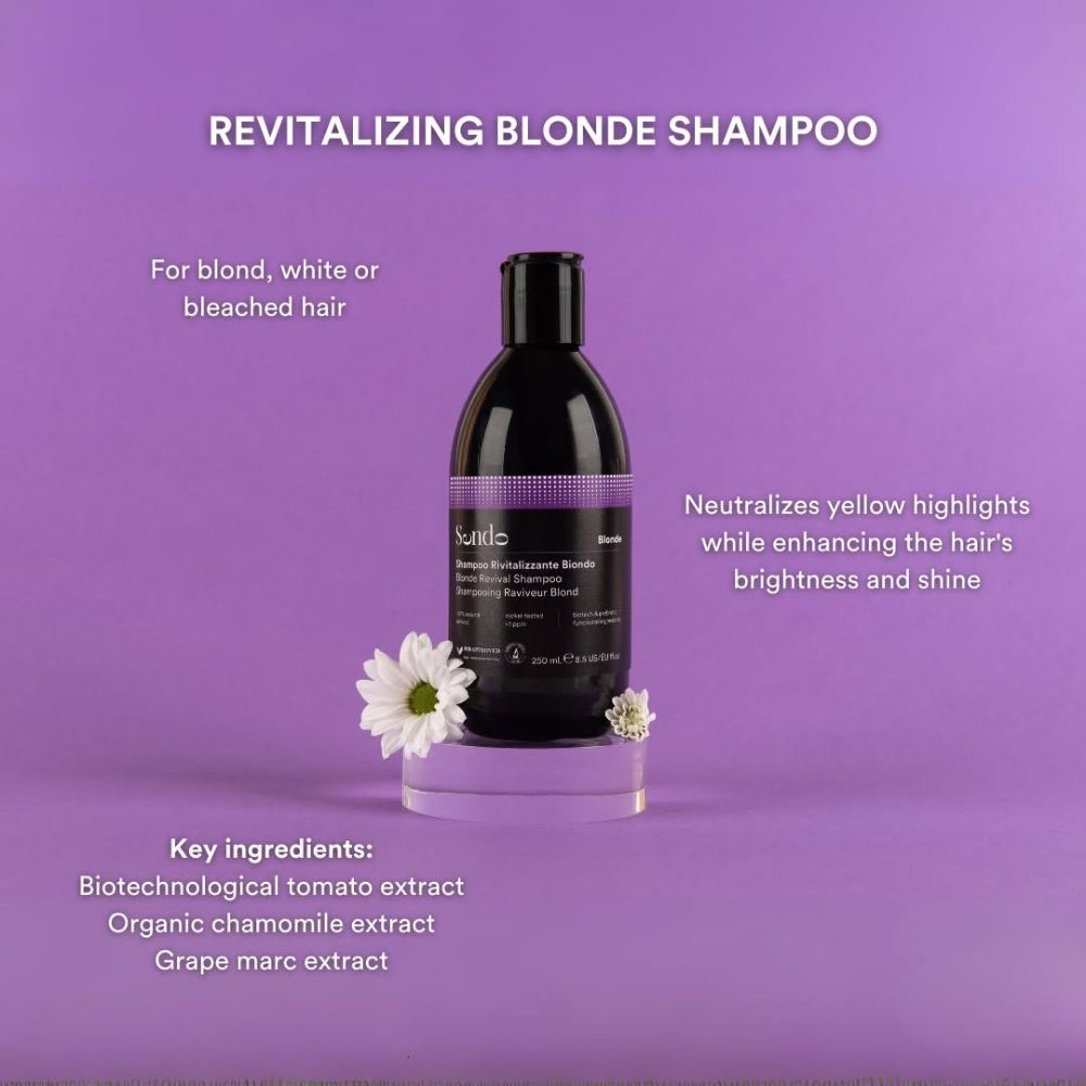 Sendo Blonde Revival Shampoo for Natural Blond, Bleached or White Hair 250mL