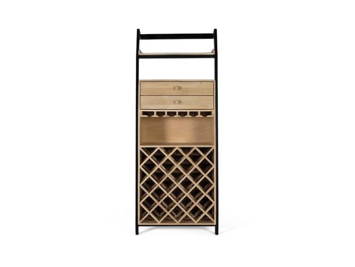 Meuble bar en bois de manguier 190 cm style nordique industriel