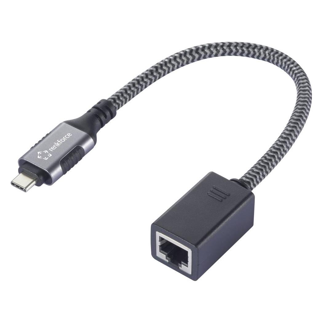 Renkforce USB-C / RJ45 Netzwerk Adapter CAT 6 (1x USB-C Stecker - 1x RJ45-Buch (USB-C) (RF-6410612)