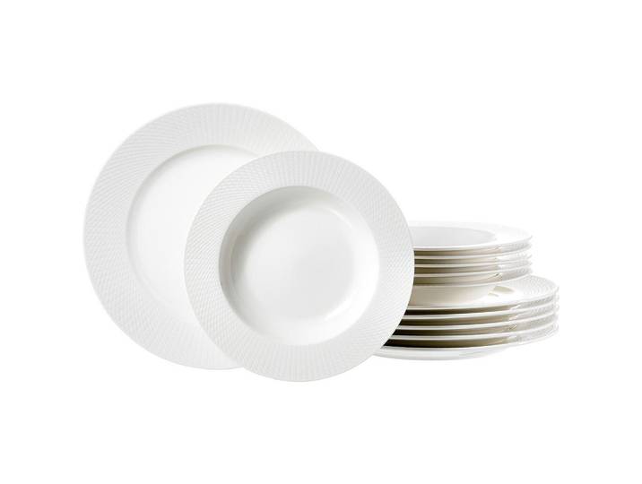 Ritzenhoff Breker Tafelservice Saphir, Weiß, Keramik, 12-teilig, 20.5x28.5x28.5 cm, Essen & Trinken, Geschirr, Geschirr-Sets, Tafelservice