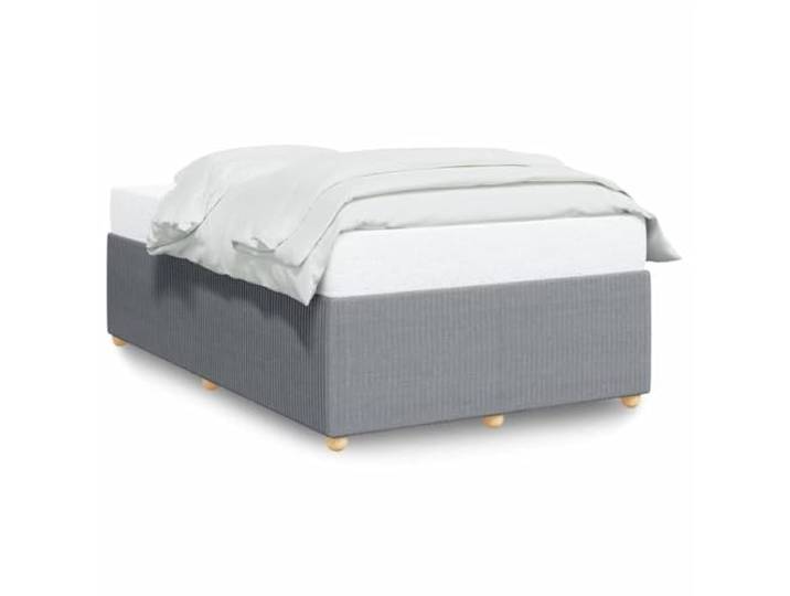 KKgypkn Bettgestell ohne Matratze Hellgrau 120x200 cm Stoffbett mit Lattenrost, stabiles Bett mit Füßen, atmungsaktives Polyestergewebe für erholsamen Schlaf