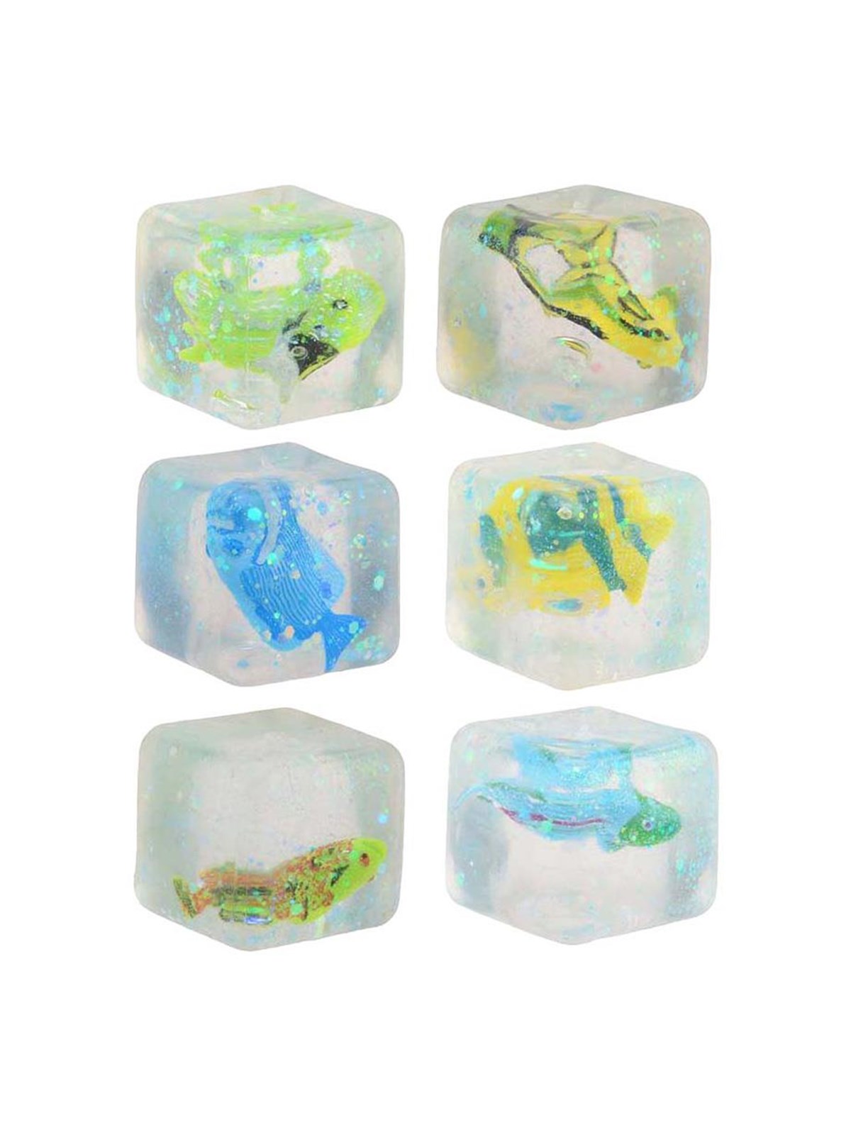 Johntoy Slow Rise Glitter Cube with Fish