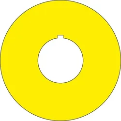 Aufkleber I Not-Halt, mit Nase, blanko, RoHS konform, zum Selbstbeschriften, Folie, Ø 22,5mm/60mm