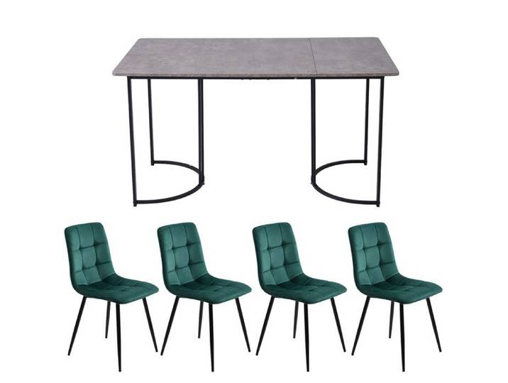 Feuille épaissie Nouveau Eco - friendly Material Dining Group (Set de 5) table à manger avec 4 chaises table à manger de cuisine