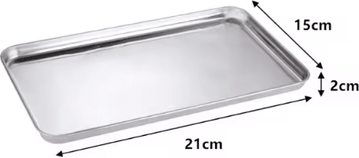 Inspire Picks Stainless Steel Serving Tray Rectangle Buffet & Food Presentation Pan 21x15x2cm