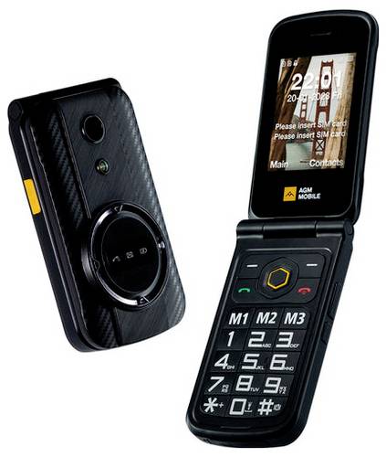 AGM Mobile M8 Rugged Senioren-Klapp-Handy Schwarz