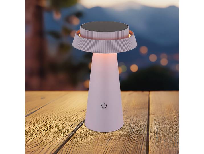 Lampe solaire 36624P Ø 14cm Rose foncé/Noir