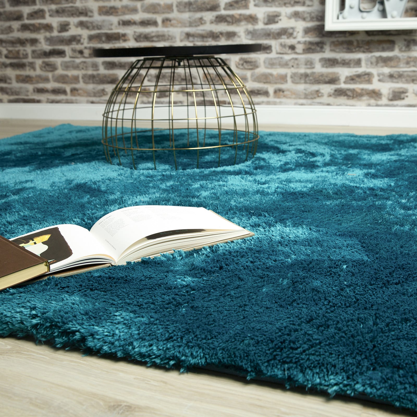 home24 Hoogpolig vloerkleed My Curacao blauw B: 160 cm, D: 230 cm