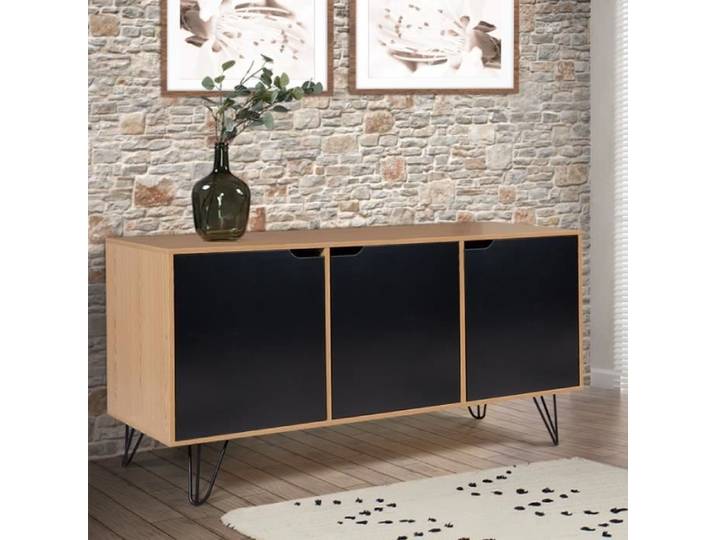 ID MARKET buffet 3 portes 113 cm Moderne bois