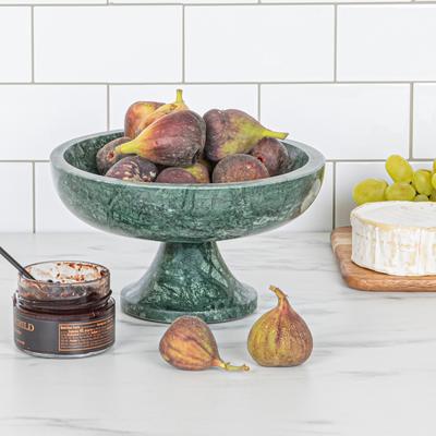 Storied Home "Marble Footed Bowl - 8.0""L x 8.0""W x 4.5""H"