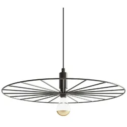 Pendelleuchte Designleuchte Hängelampe Retro Rad Wohnzimmerlampe schwarz D 45 cm