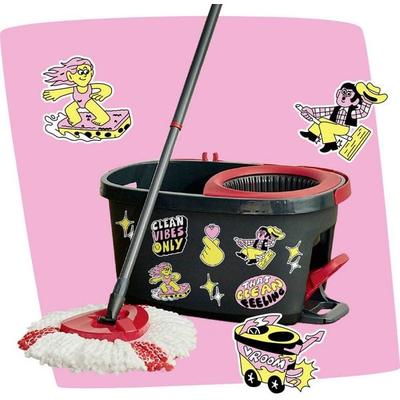 Vileda 183681 Vileda TURBO MY STYLE Box - Cleaning Lovers Wischmopp-Komplettset Anthrazit, Rot 1 St.