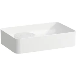 LAUFEN VAL Waschtisch-Schale, ohne Hahnloch, mit Überlauf, US geschl. 550x360mm, H8122820001091, Farbe: Weiß