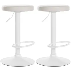 CLP 2er Set Barhocker Ponte Kunstleder weiß   Farbe: weiß, Material Gestell: Metall matt weiss