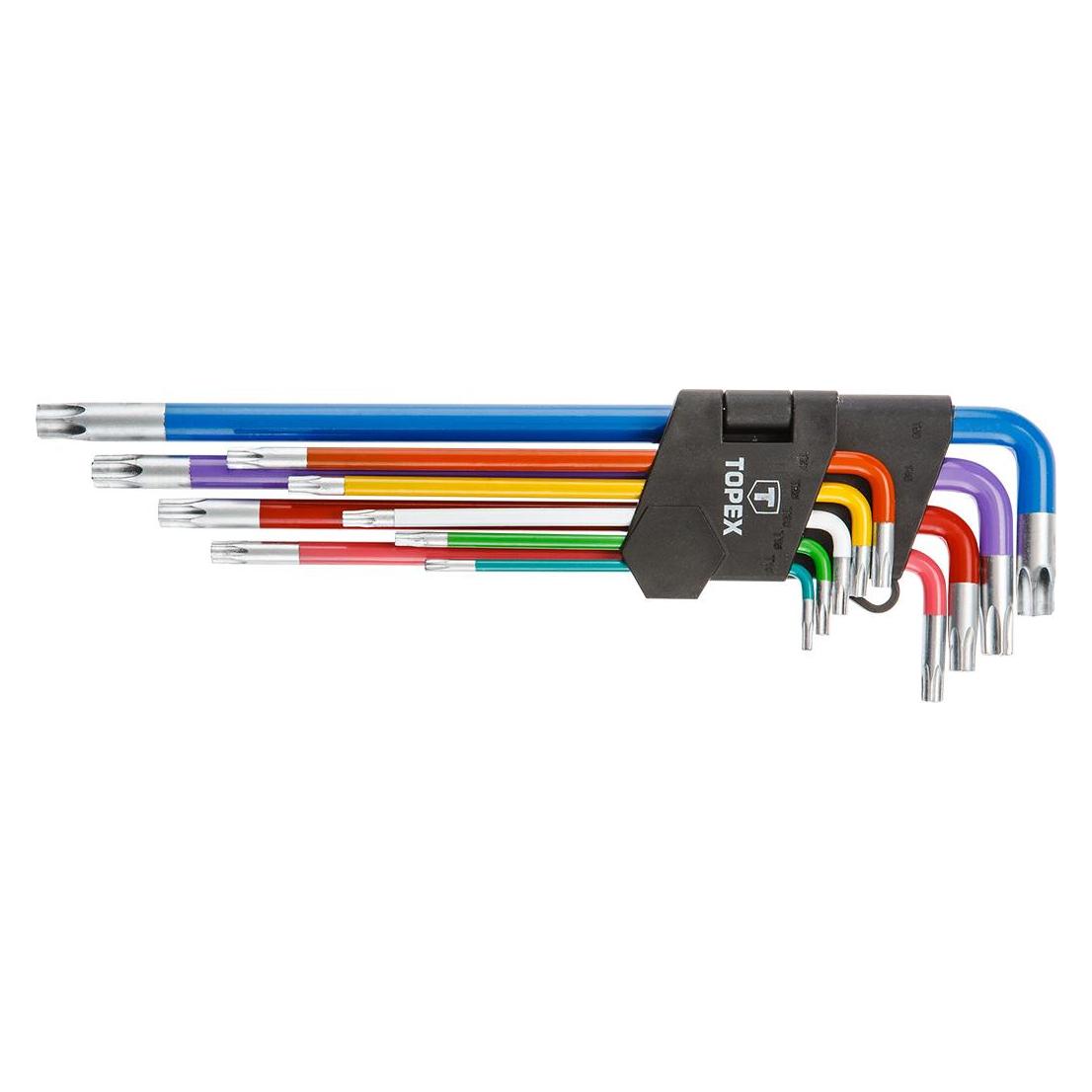 Topex Torx-Schlüsselsatz, Typ L T10-T50 9-tlg. (35D969) (TOP-35D969)