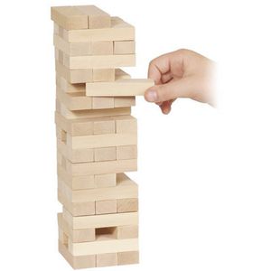 Goki Geschicklichkeitsspiel HS530, Wackelturm aus Holz, ab 1 Spieler, ab 4 Jahre