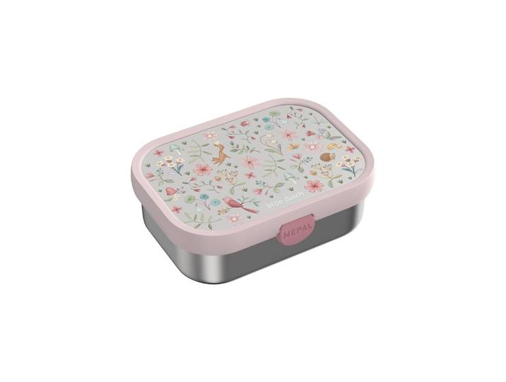 Lunchbox MEPAL Edelstahl-Brotdose mit Gabel Campus 18 x 13 cm , bunt (fairy wonders), B:13,2cm H:6,1cm L:17,8cm, Lebensmittelaufbewahrungsbehälter, Lunchbox, Spülmaschinenfest