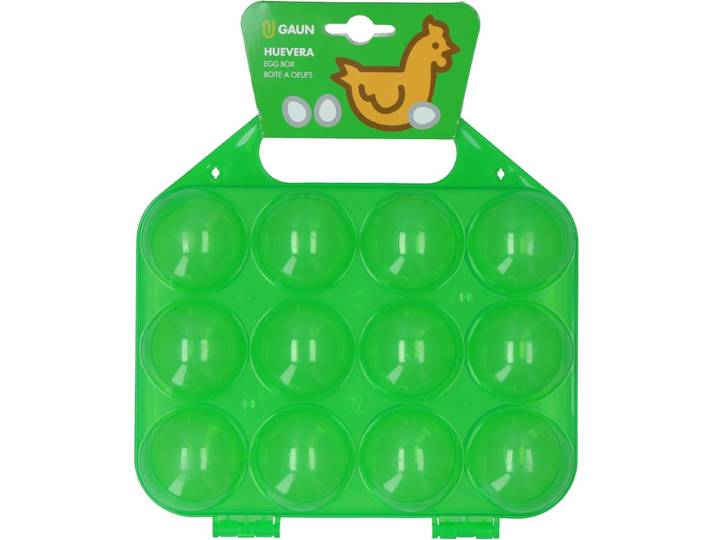 Gaun Pluimvee Eieren Tray - Eierhouder - Eieropbergbox - Geschikt voor 12 Eieren - Met handvat - Herbruikbaar - Duurzaam - Groen