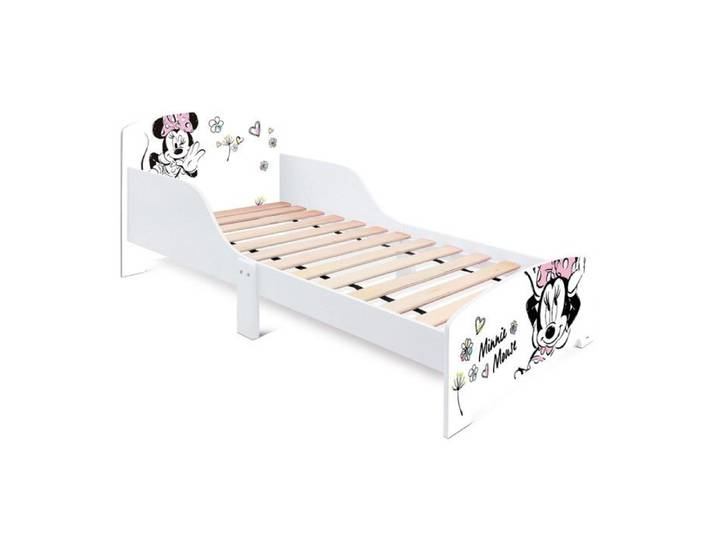 Lit Standard - Minnie - Blanc - Bois massif - Vintage 140x70 cm